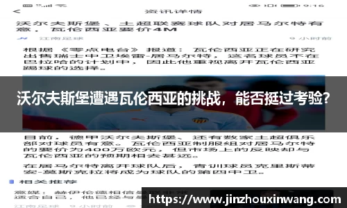 沃尔夫斯堡遭遇瓦伦西亚的挑战，能否挺过考验？